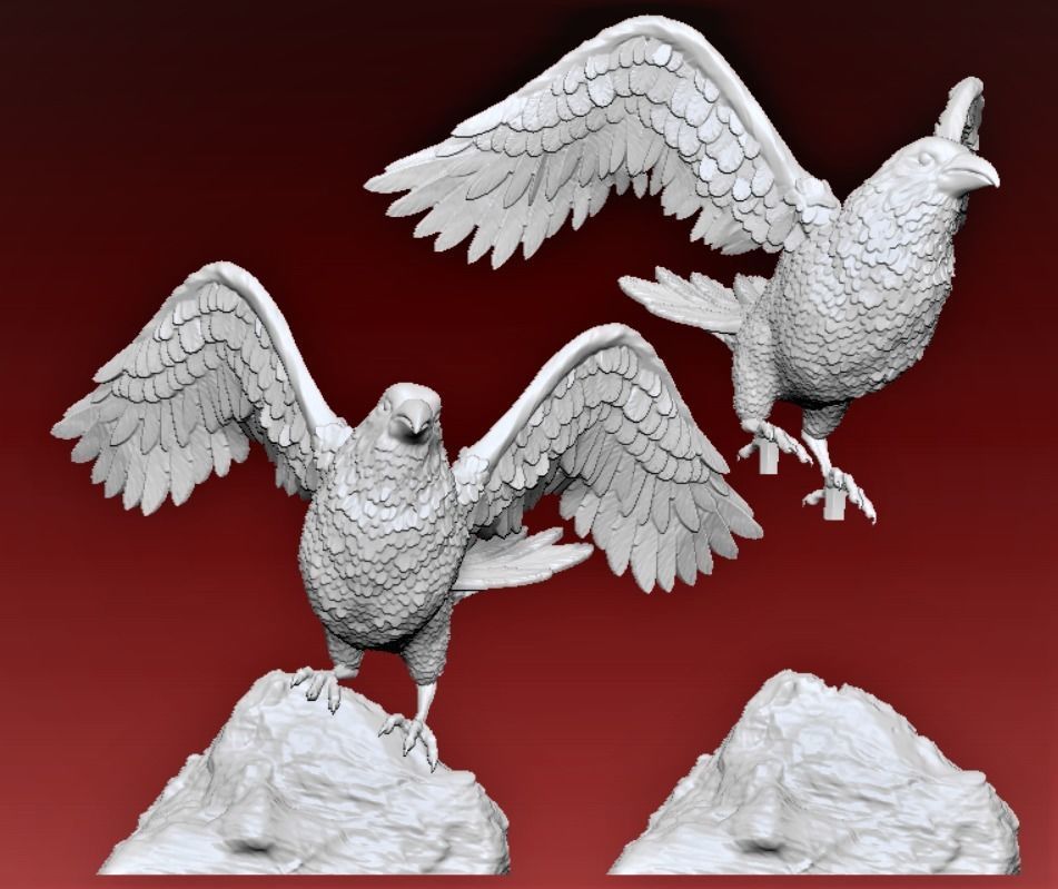 Crow wings  3D print model_1