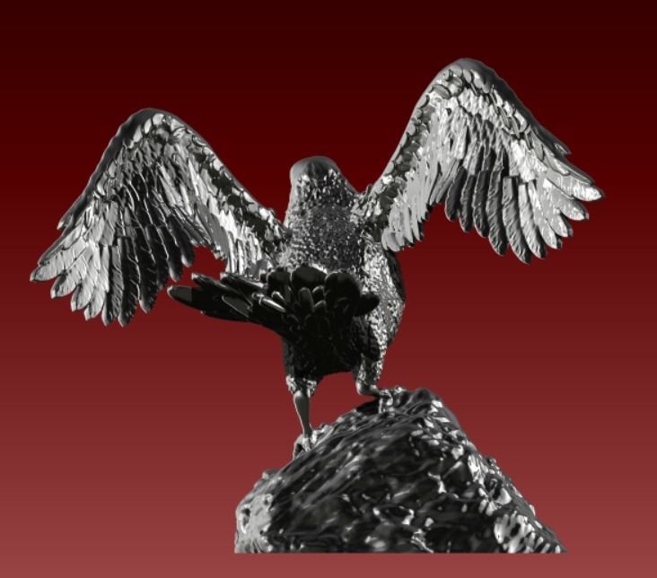 Crow wings  3D print model_5