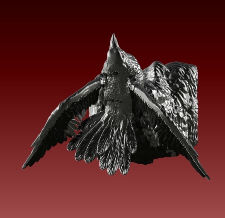 Crow wings  3D print model_2