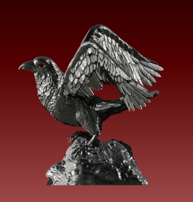 Crow wings  3D print model_4