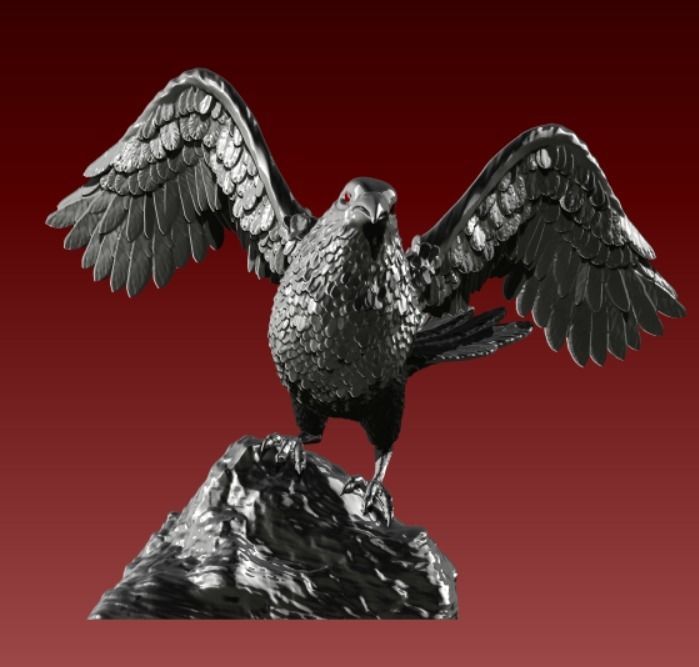 Crow wings  3D print model_3