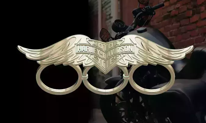 Harley Davidson Wings Ring  3D print model