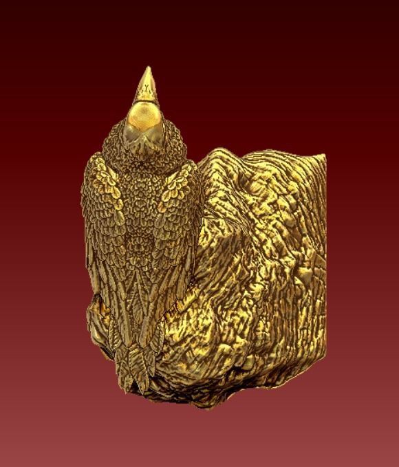 Crow miniature  3D print model_5