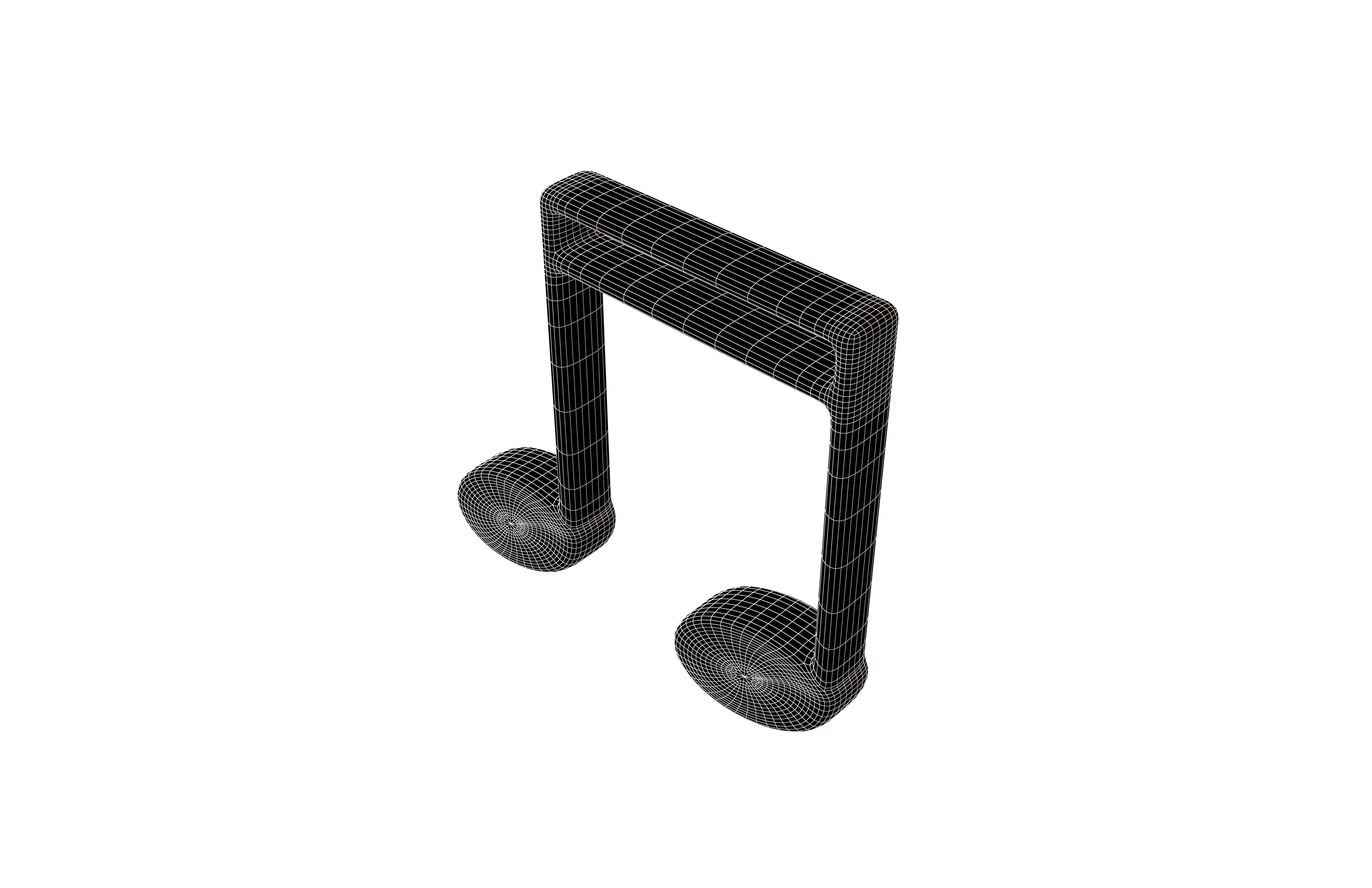 Musical Note Symbol V1 Pack Vol 1 Low-poly 3D model_63
