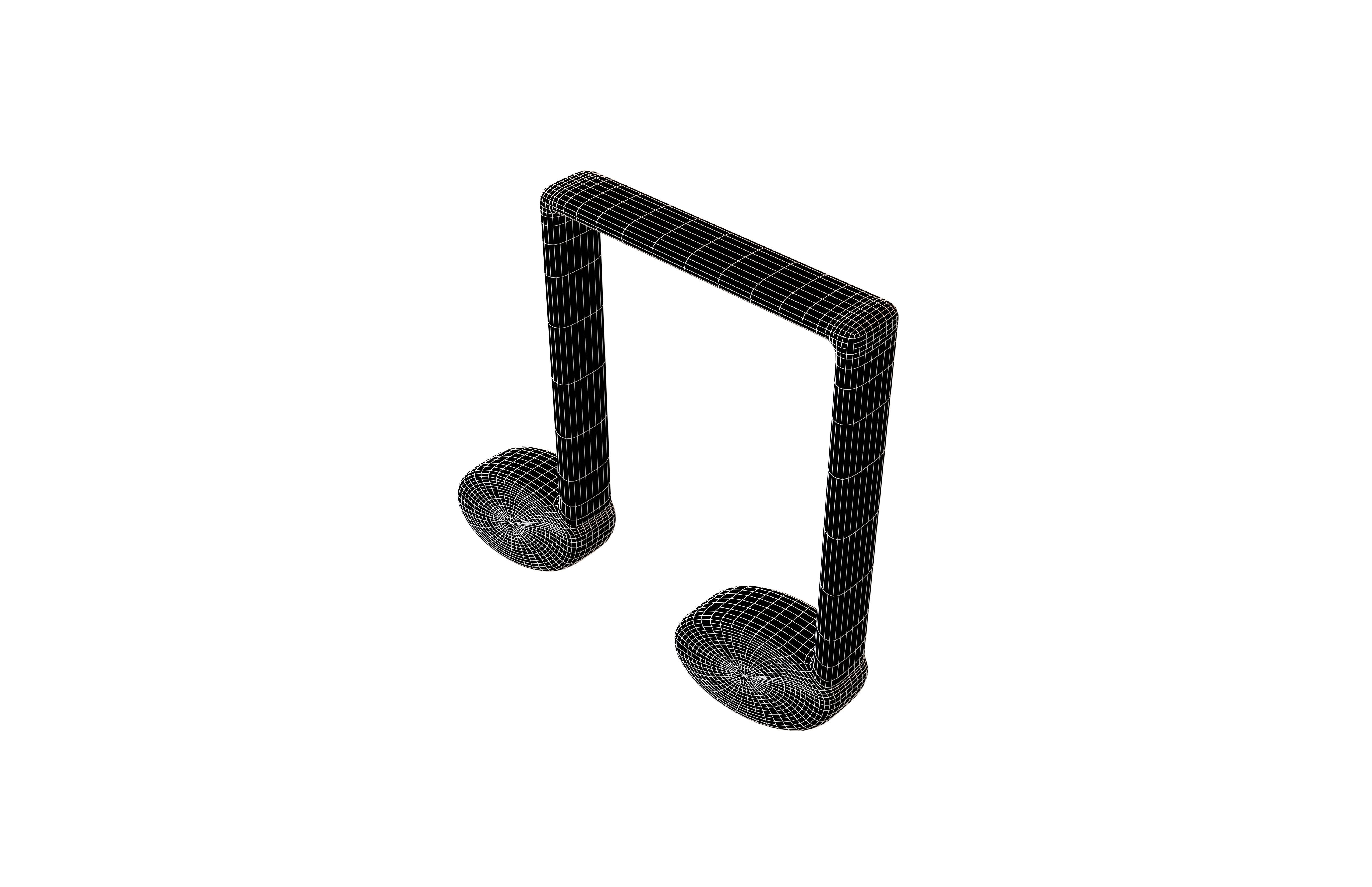 Musical Note Symbol V1 Pack Vol 1 Low-poly 3D model_51