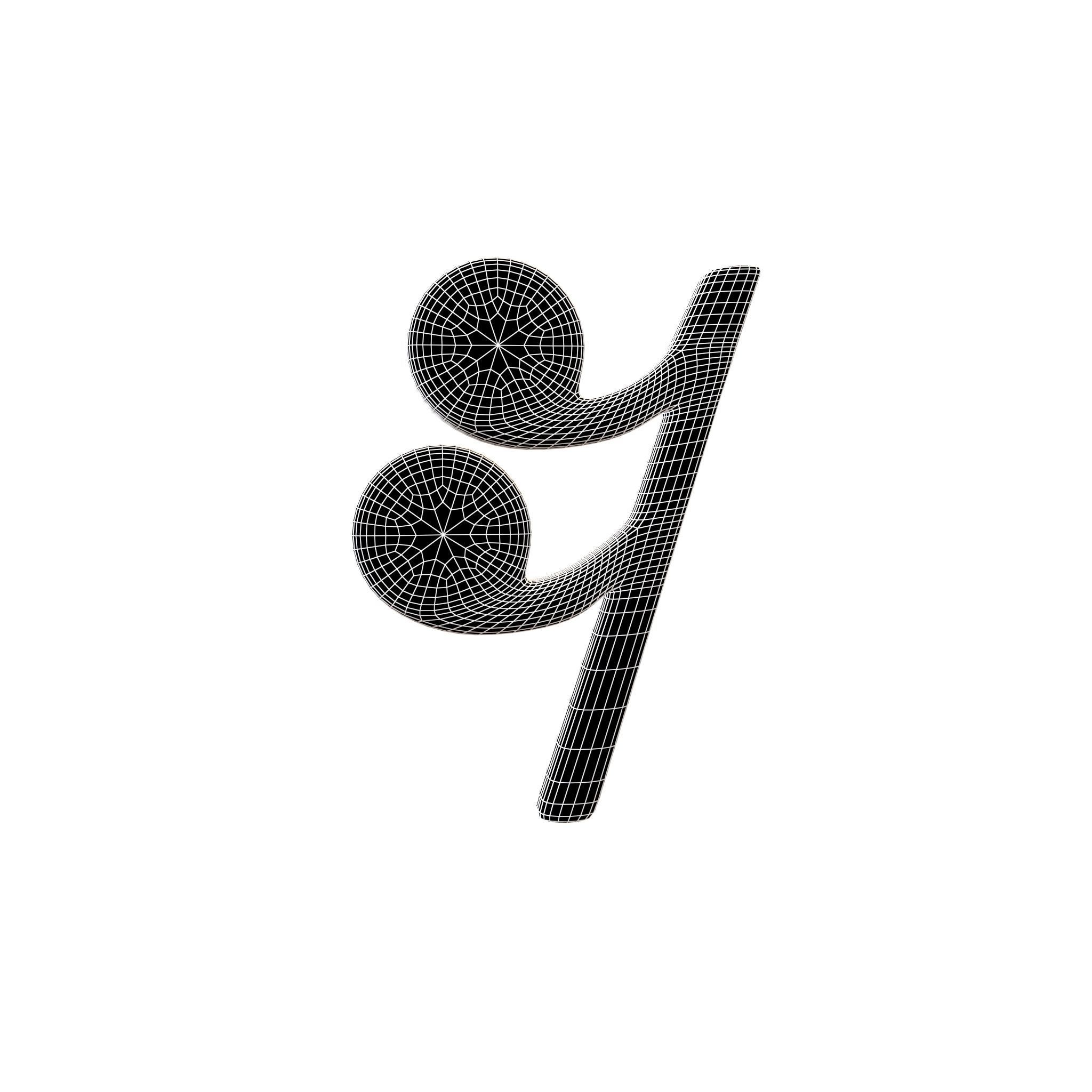 Musical Note Symbol V1 Pack Vol 1 Low-poly 3D model_22