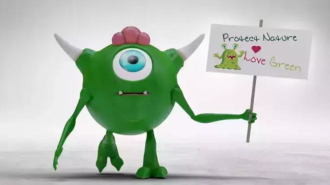 Protester Baby Monster  3D model