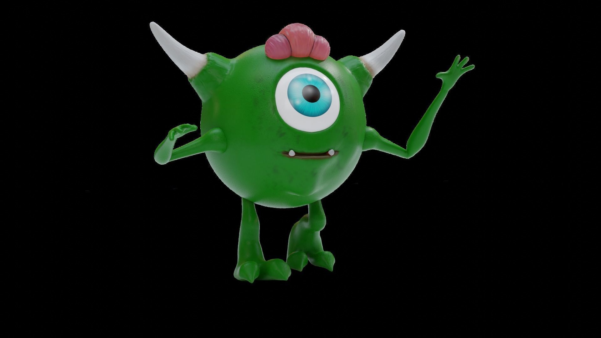 Protester Baby Monster  3D model_2