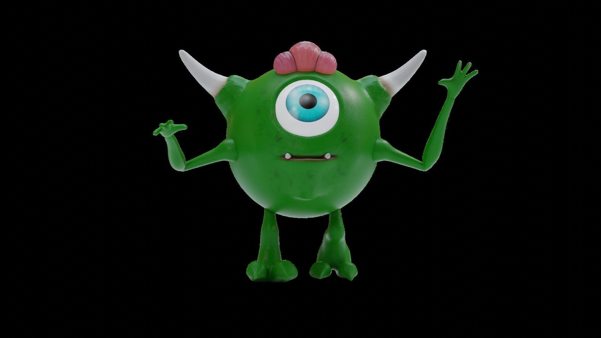 Protester Baby Monster  3D model_4