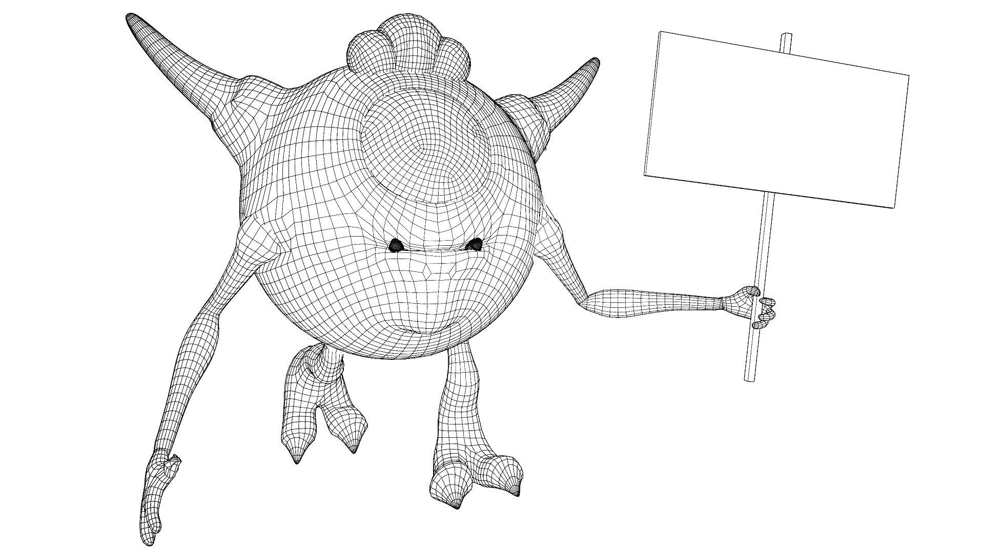 Protester Baby Monster  3D model_5