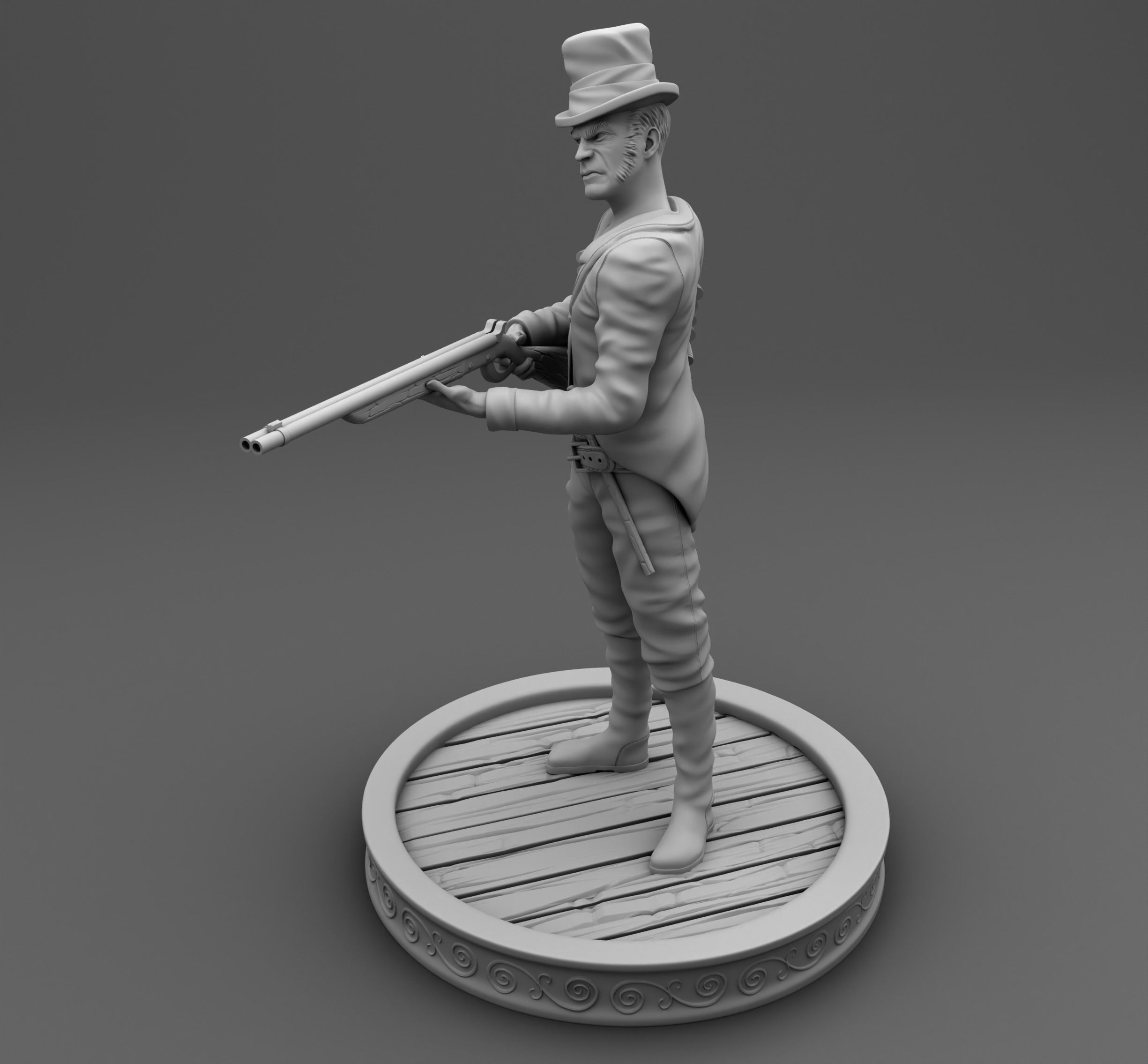 Ugly cowboy 3D print model_1