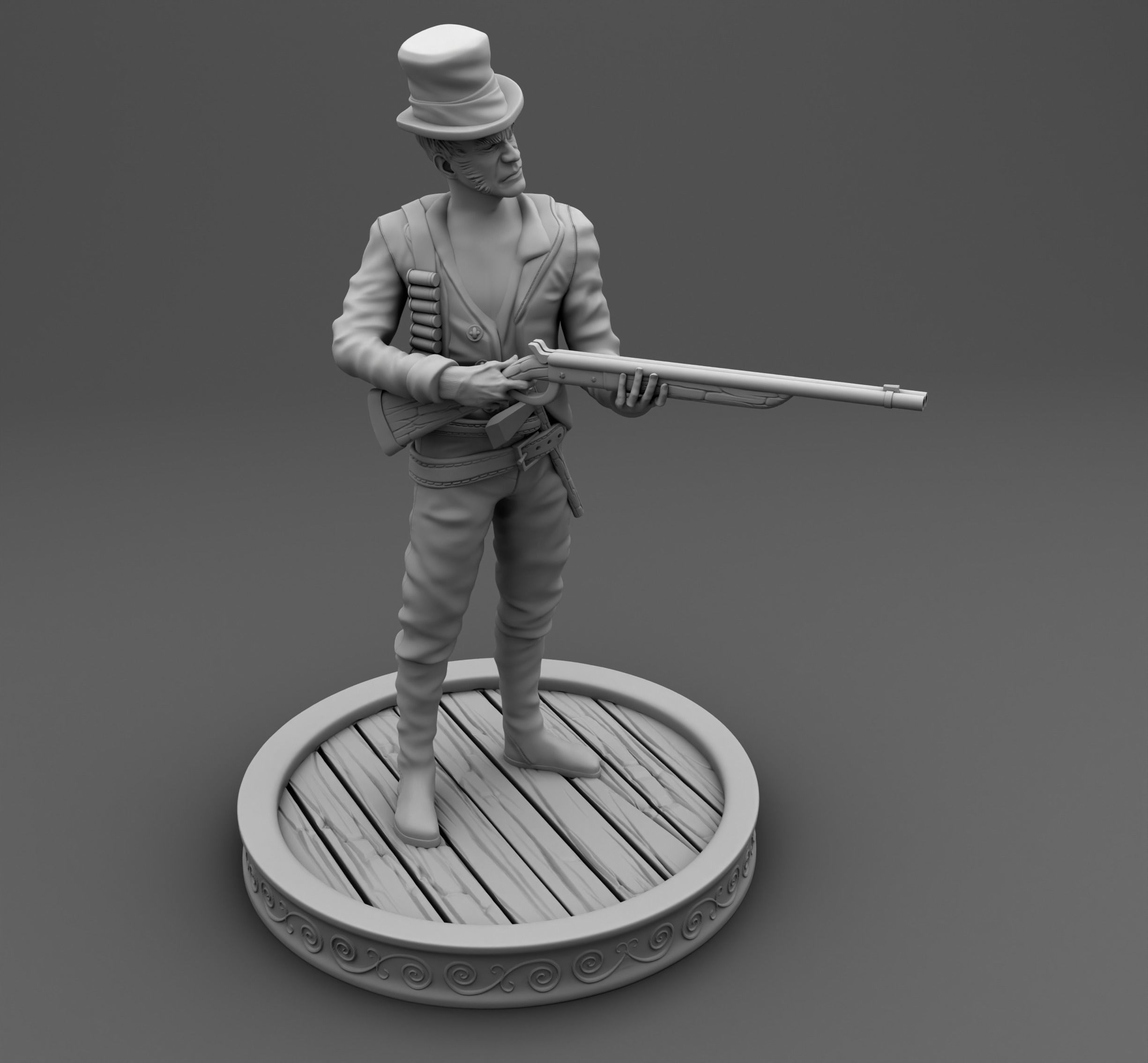 Ugly cowboy 3D print model_3