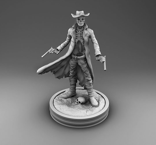 Skeleton cowboy 3D print model