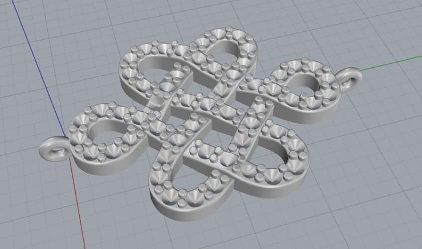 Pendant knots Model 1786 3D print model_4