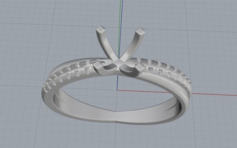 Soliter ring Model 1785 3D print model_2