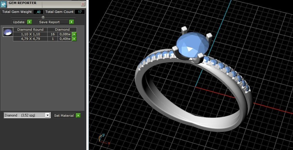 Soliter ring Model 1785 3D print model_8