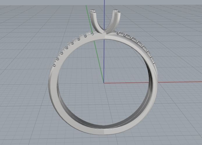Soliter ring Model 1785 3D print model_3