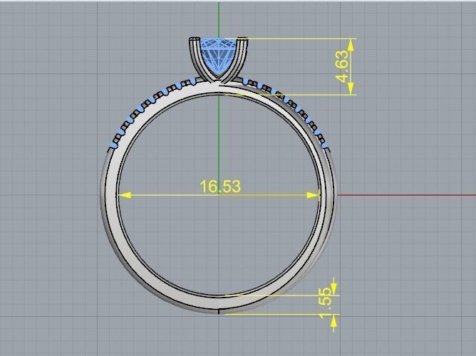 Soliter ring Model 1785 3D print model_6