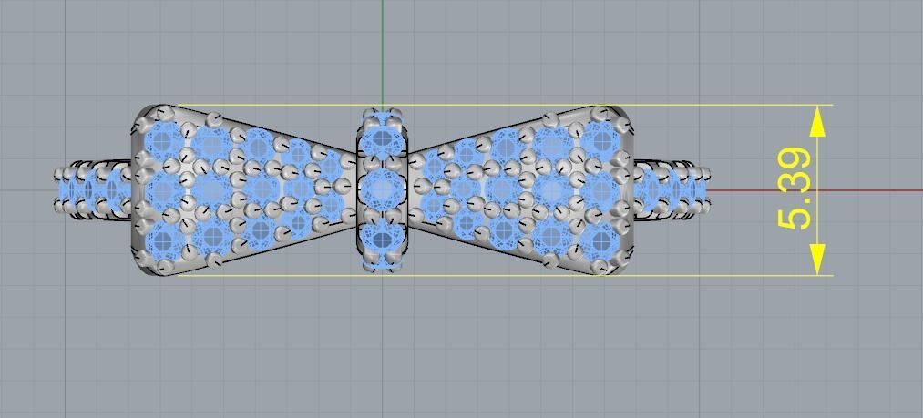 Bow ring 17mm Model 1782 3D print model_6