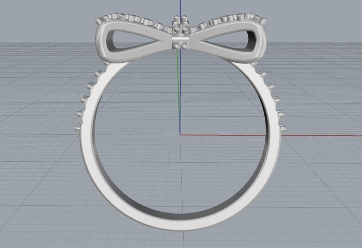 Bow ring 17mm Model 1782 3D print model_3