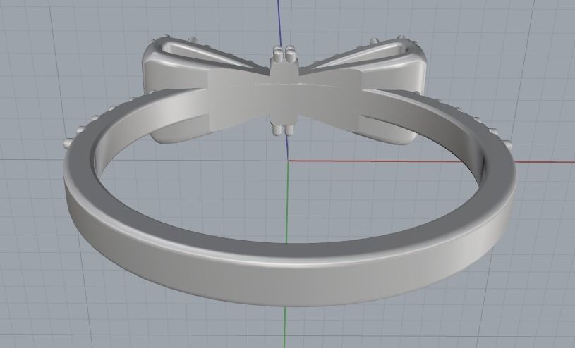 Bow ring 17mm Model 1782 3D print model_4