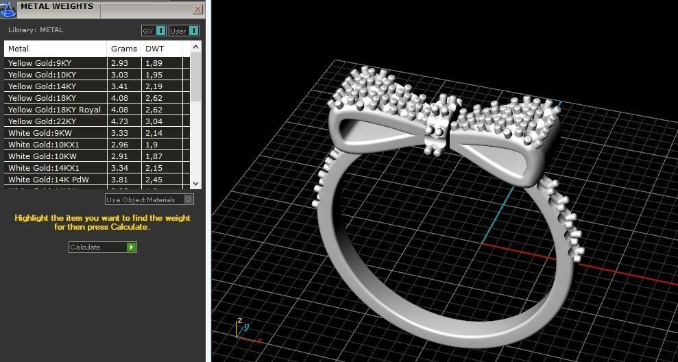 Bow ring 17mm Model 1782 3D print model_8