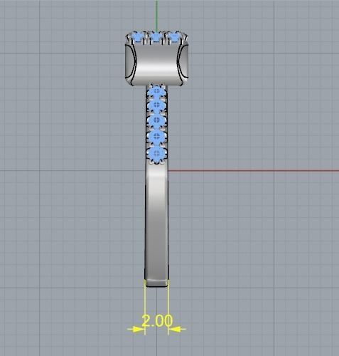 Bow ring 17mm Model 1782 3D print model_7