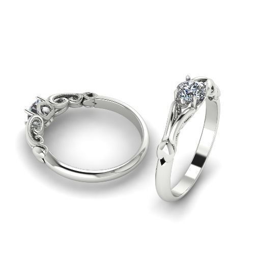 Ring with heart and patterns Model 1792 3D print model_1