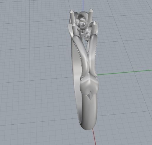 Ring with heart and patterns Model 1792 3D print model_4