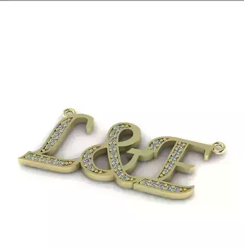 Pendant letter L E Model 1803