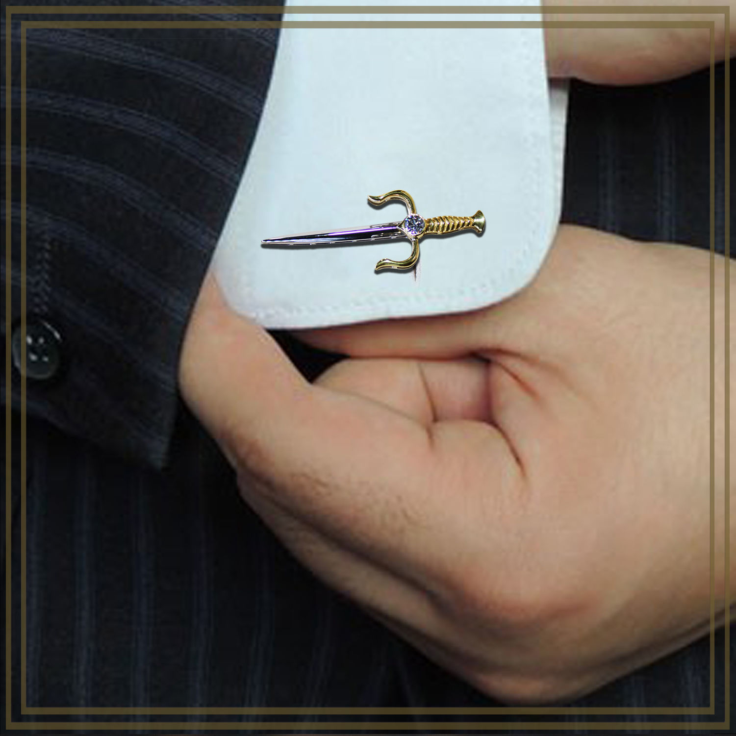 Cufflinks SAY 3D print model_1