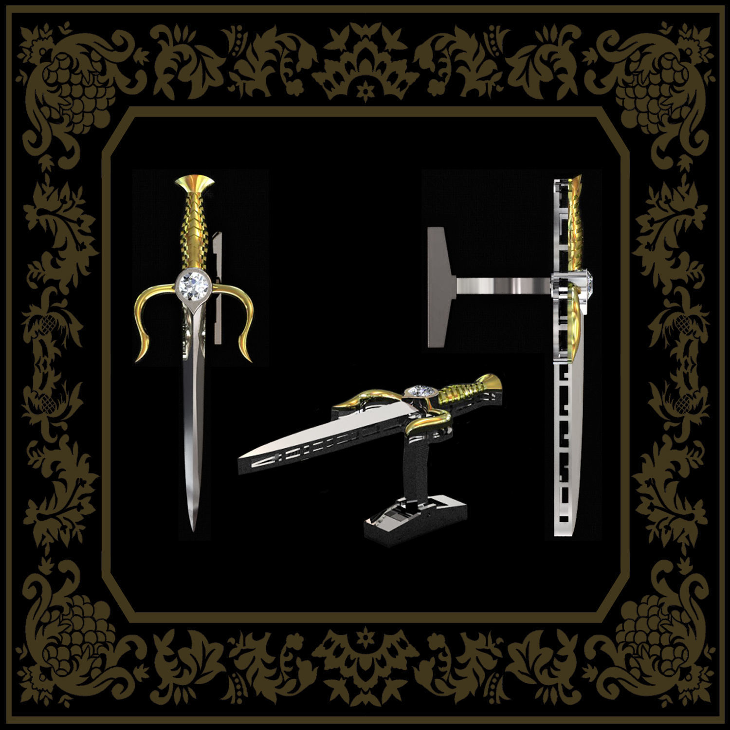 Cufflinks SAY 3D print model_5