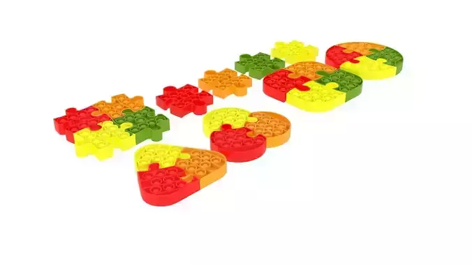 Puzzle Pop It Fidget Toys Set