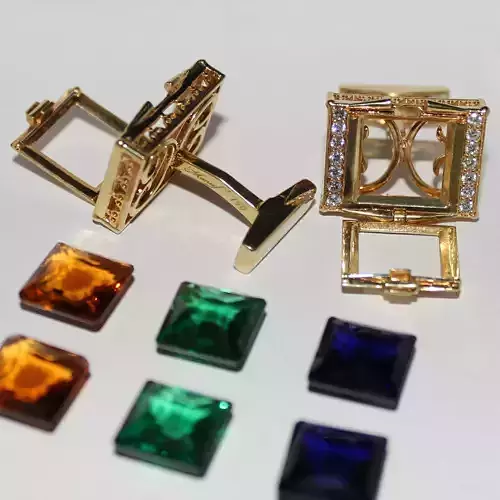 Cufflinks MAGIC BOX 3D print model