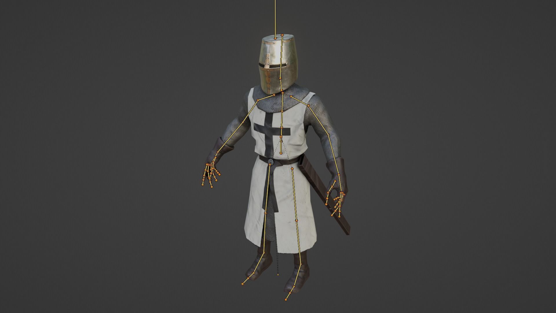 Crusader Knights Low-poly 3D model_4