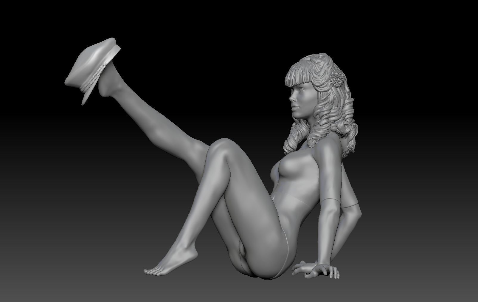PIN UP SAILOR GIRL 2 3D print model_1