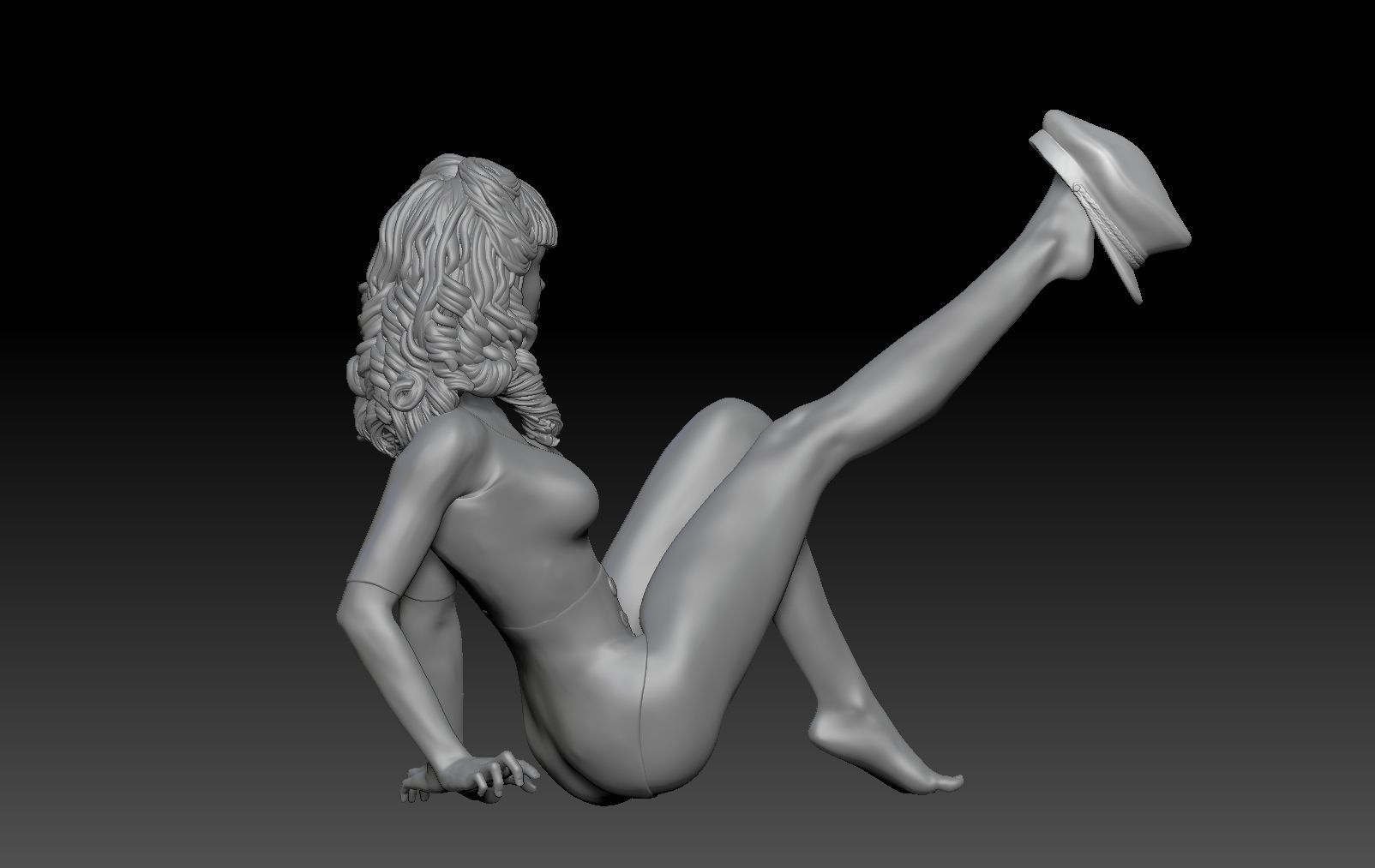 PIN UP SAILOR GIRL 2 3D print model_3