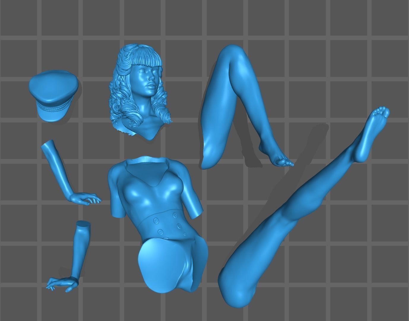 PIN UP SAILOR GIRL 2 3D print model_4