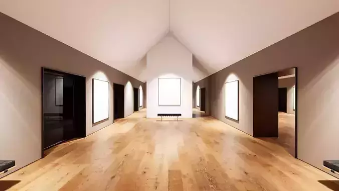 Art Gallery 001 UE4 3D model