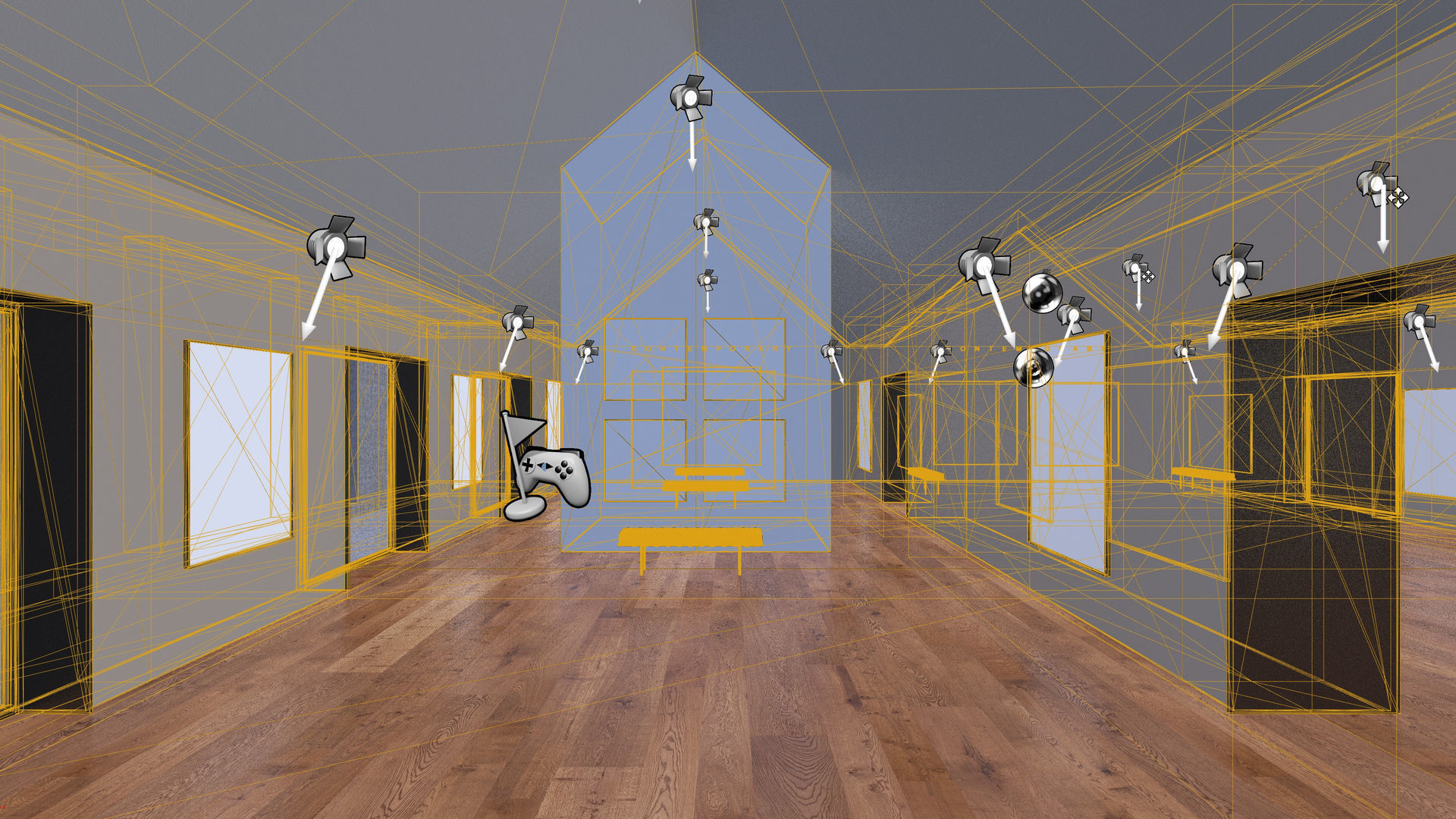 Art Gallery 001 UE4 3D model_9