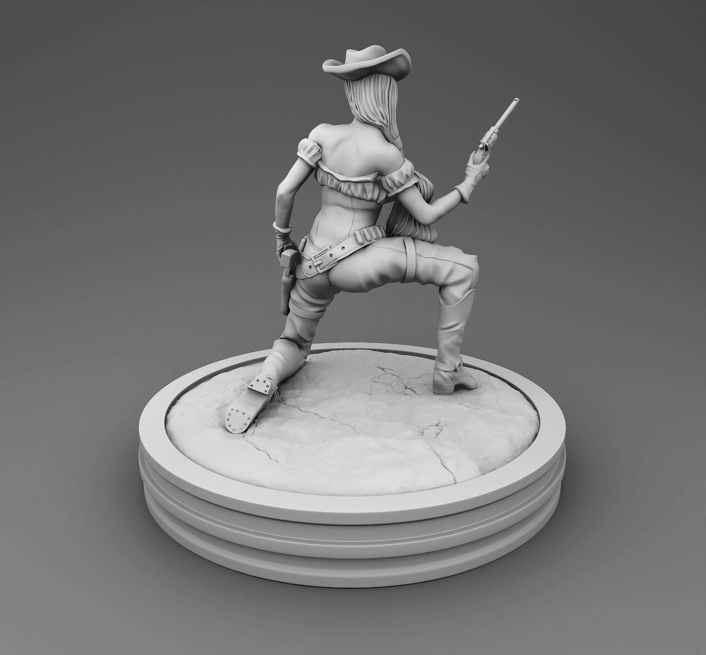 Dangerous west woman 3D print model_1