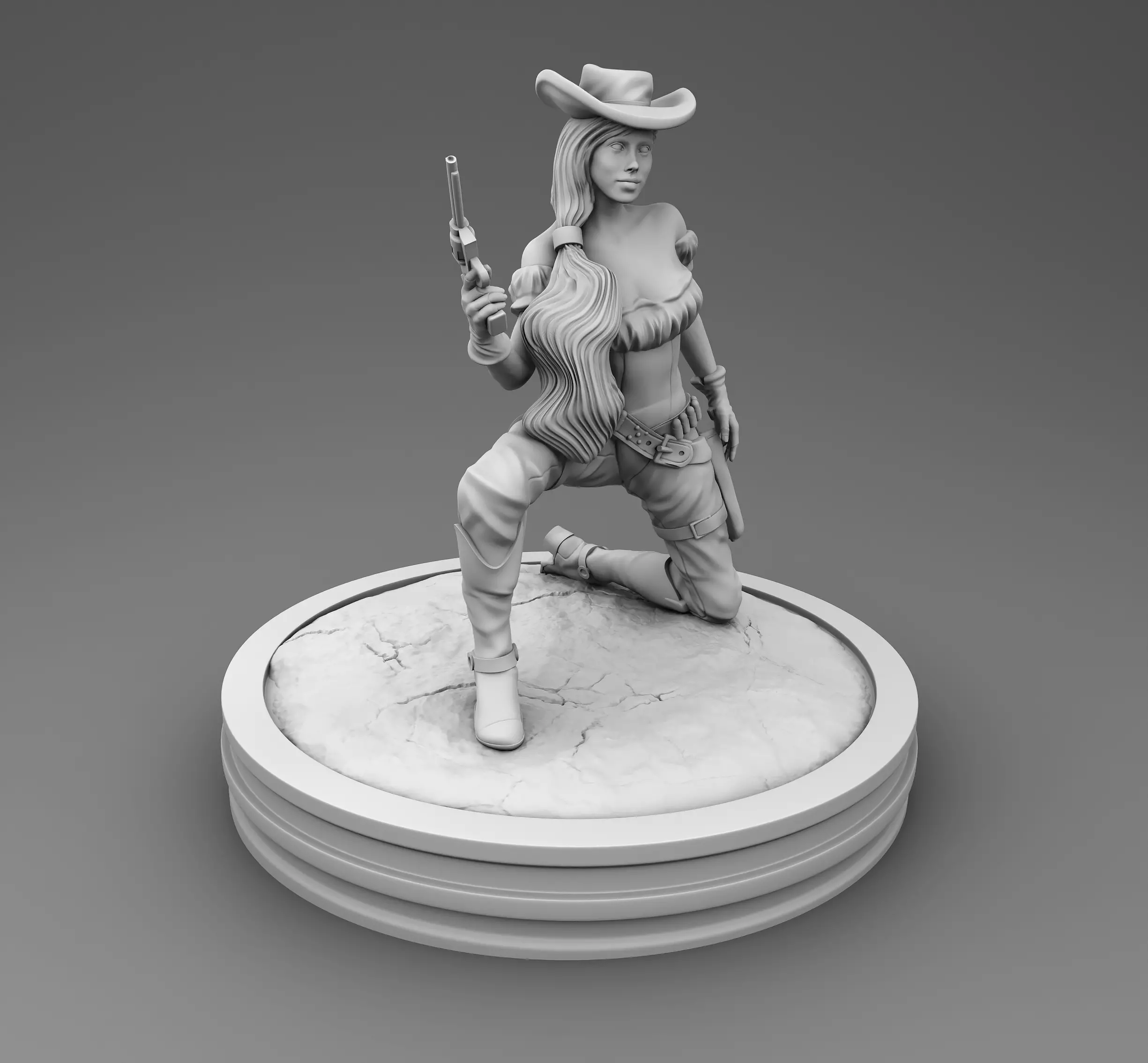 Dangerous west woman 3D print model_0