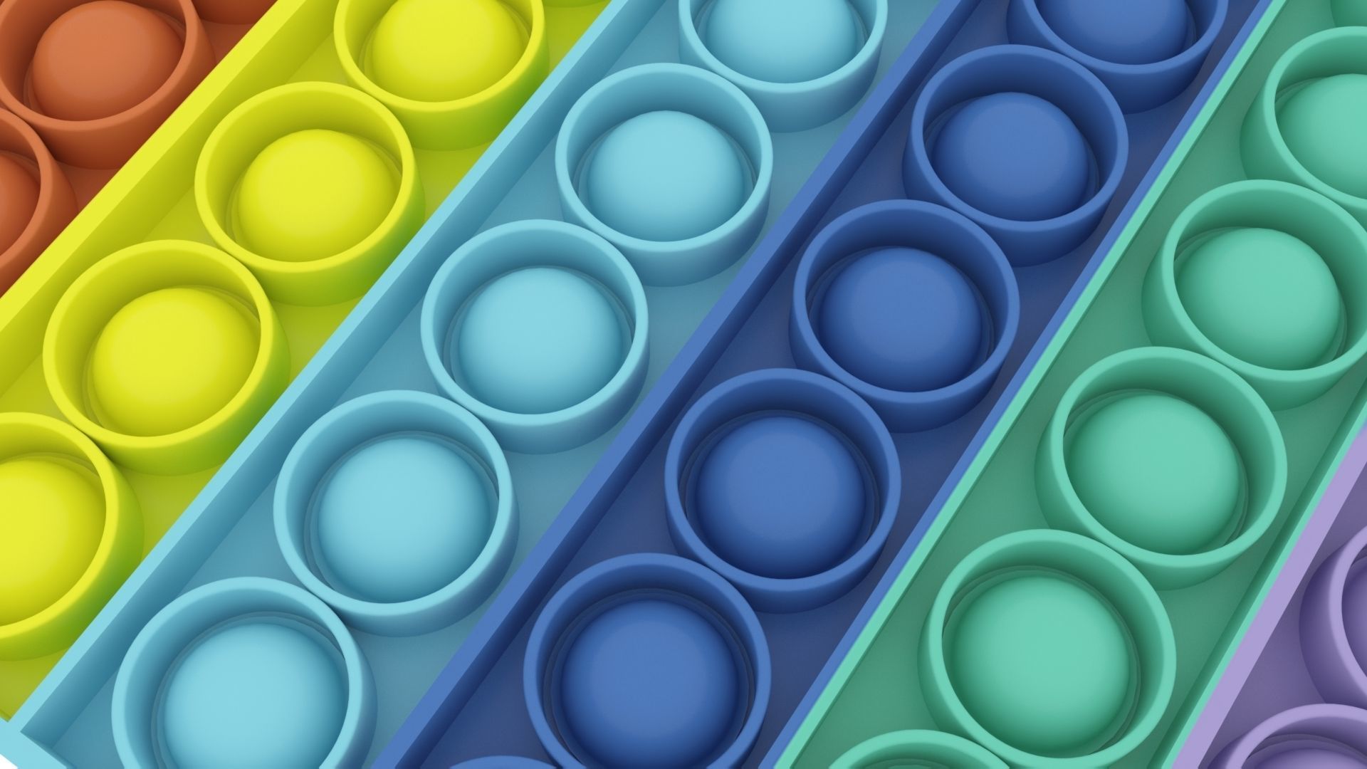 Board Game Pop It Fidget Toy 3D model_8