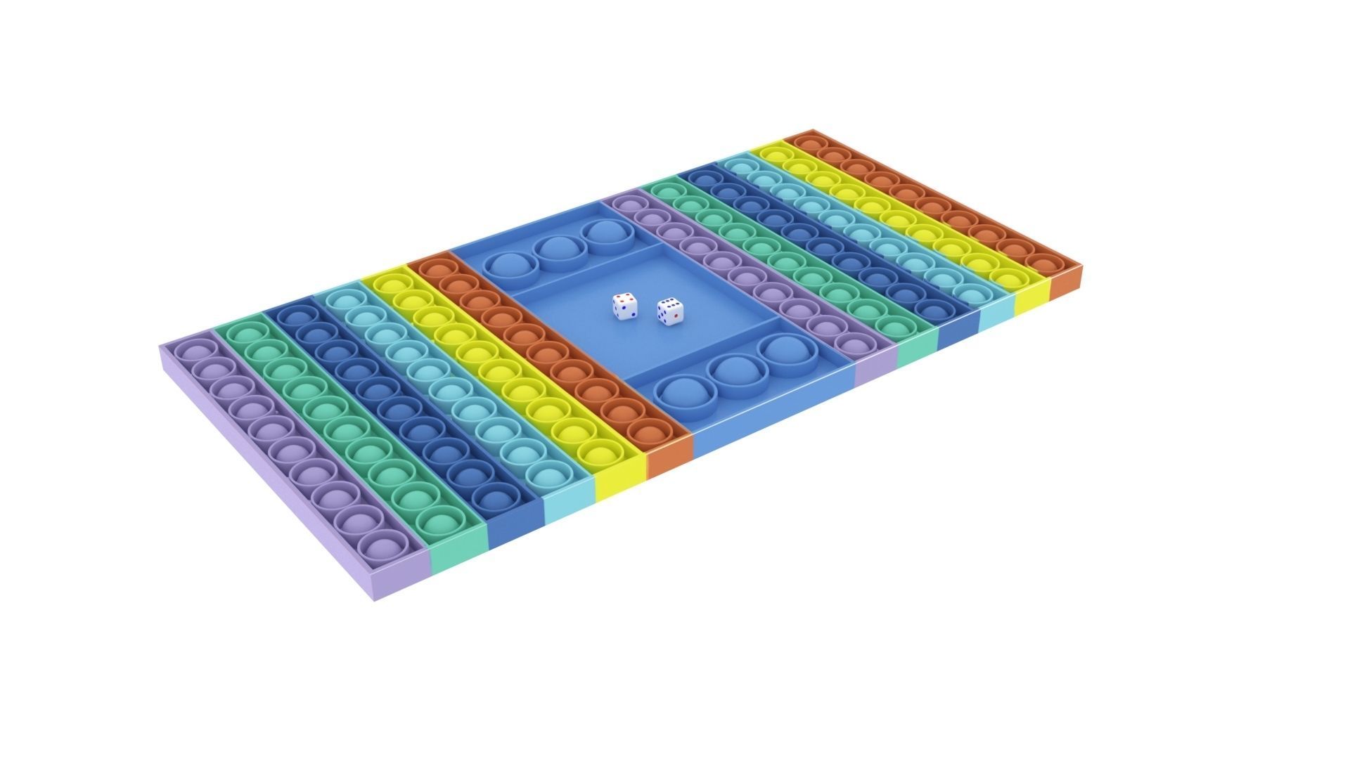 Board Game Pop It Fidget Toy 3D model_2