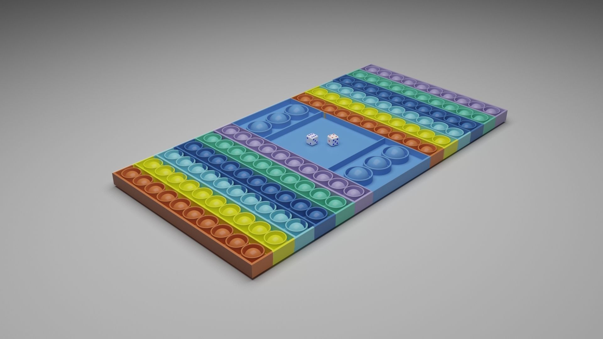 Board Game Pop It Fidget Toy 3D model_34