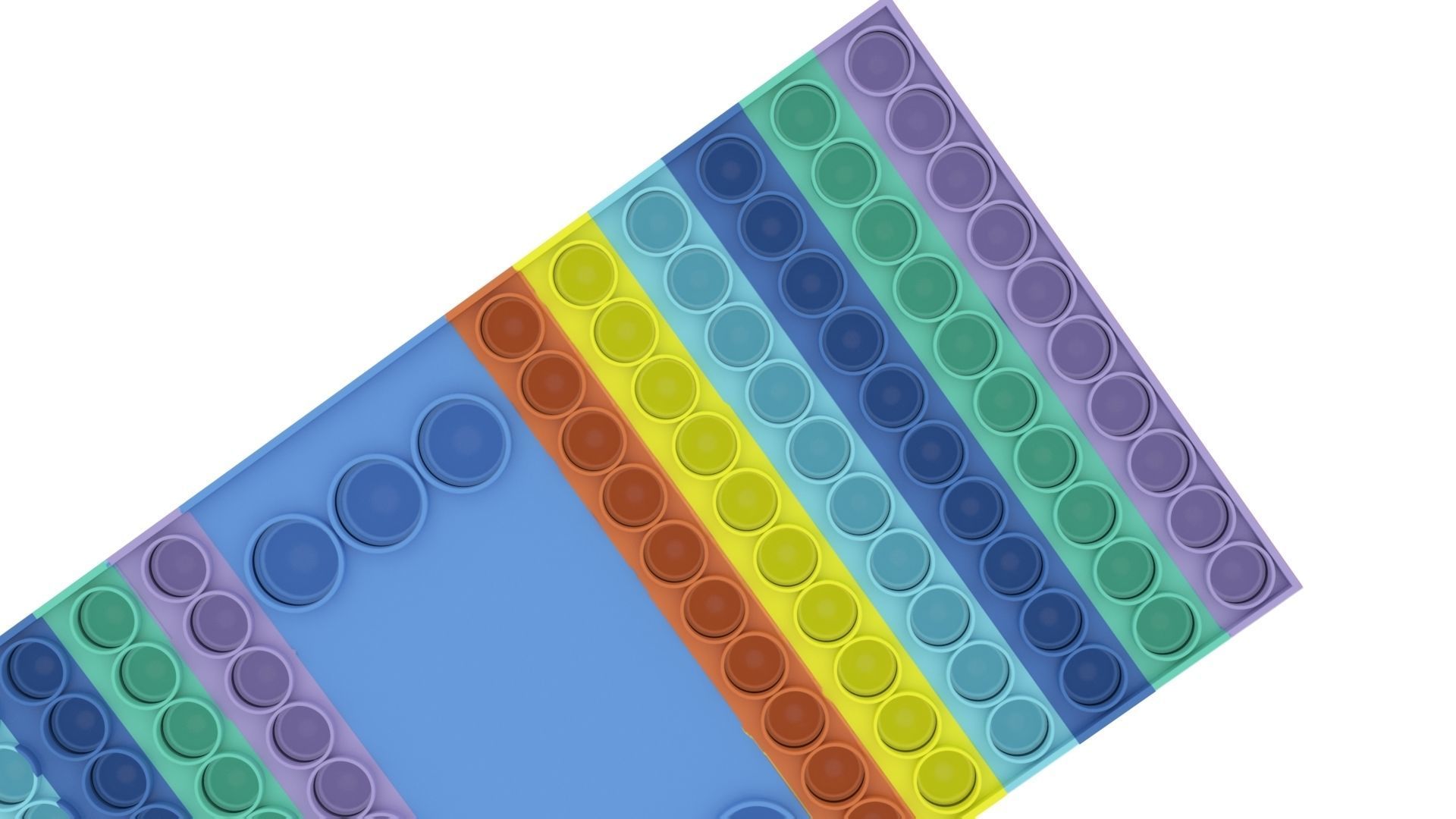 Board Game Pop It Fidget Toy 3D model_7