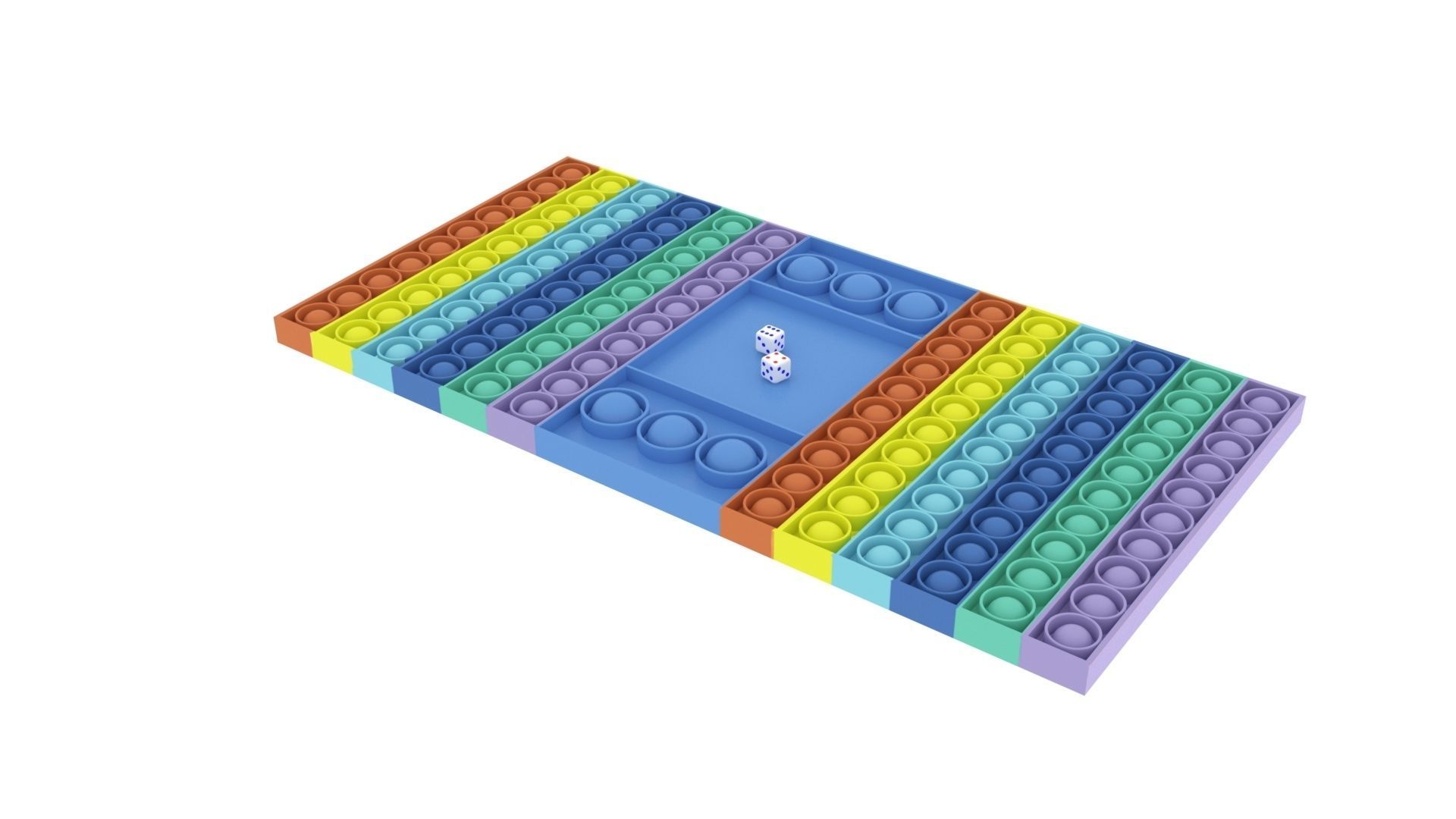 Board Game Pop It Fidget Toy 3D model_1