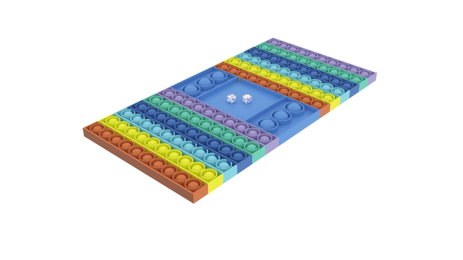 Board Game Pop It Fidget Toy 3D model_3