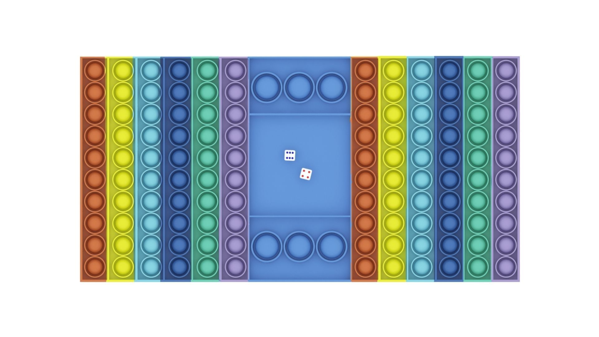 Board Game Pop It Fidget Toy 3D model_10