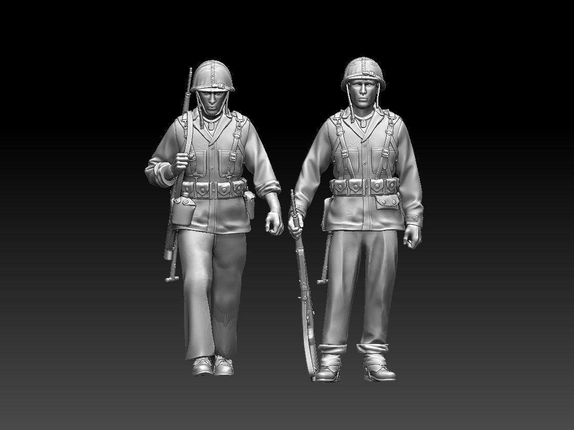Marine usa ww2 3D print model_5
